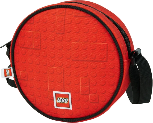 LEGO apaļa crossbody somiņa Brick Dots sarkana