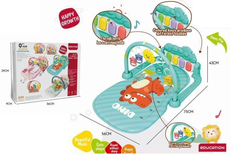 Dino paklājiņš ar klavierītēm bērniem