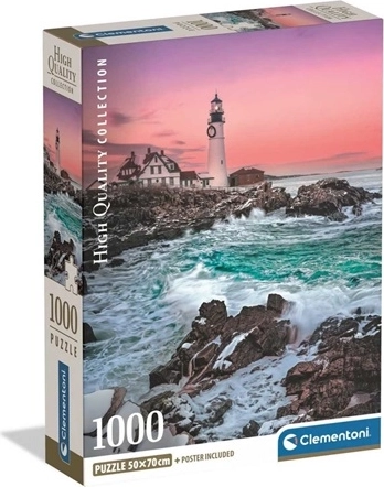 Clementoni puzle 1000 gabali Portland Head bākas pirmais sniegs