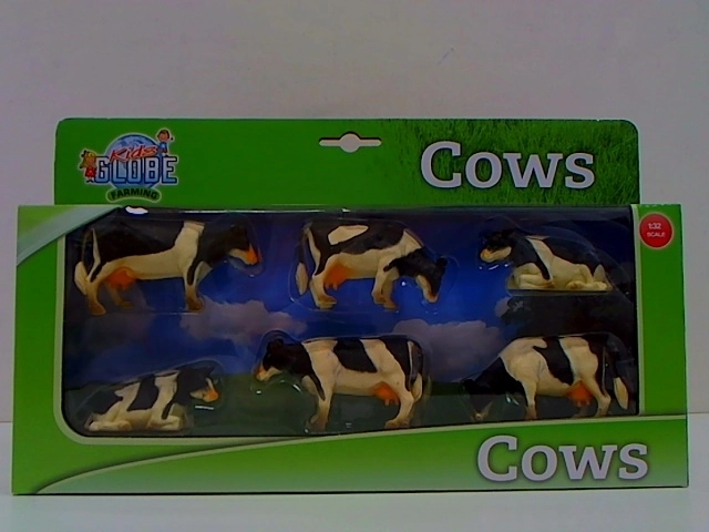 Kids Globe Cow Figurine Set in 1:32 Scale - 6 Pieces