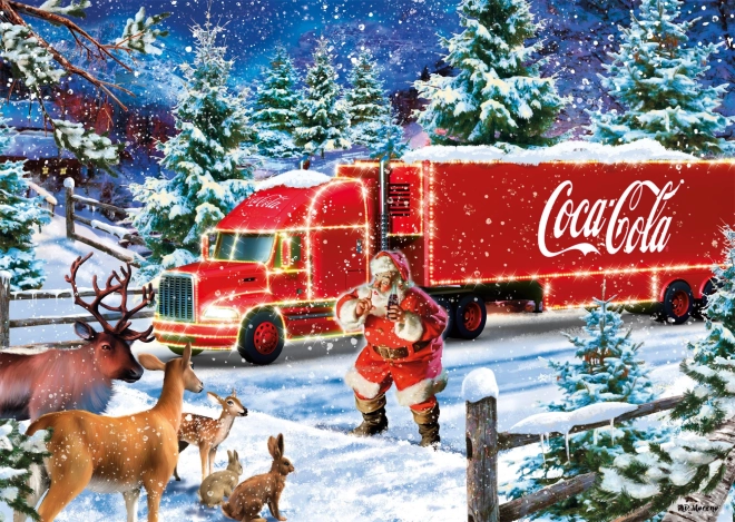 Puzle “Ziemassvētku Coca‑Cola kravas auto” 1000 detaļas