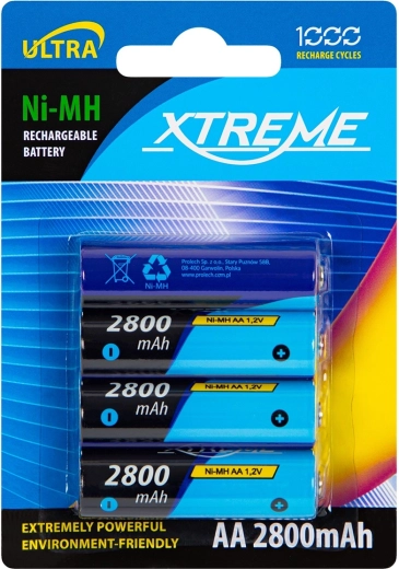 Uzlādējami AA NiMH akumulatori 2800 mAh Xtreme – 4 gab.