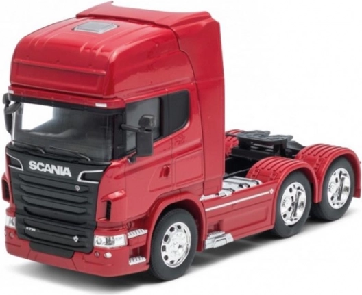 Welly vilcējs Scania V8 R730 1:32 sarkans