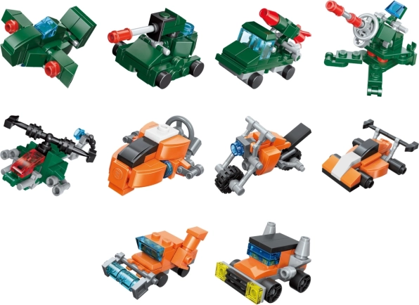 Konstruktors Qman Trans Collector 3 vienā komplekts 10 gab.