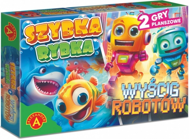 Szybka Rybka / Wyścig Robotów – divu vienkāršu galda spēļu komplekts