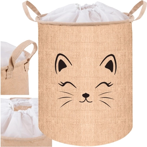 Kruzzel textile basket for toys and laundry with closure 42 l