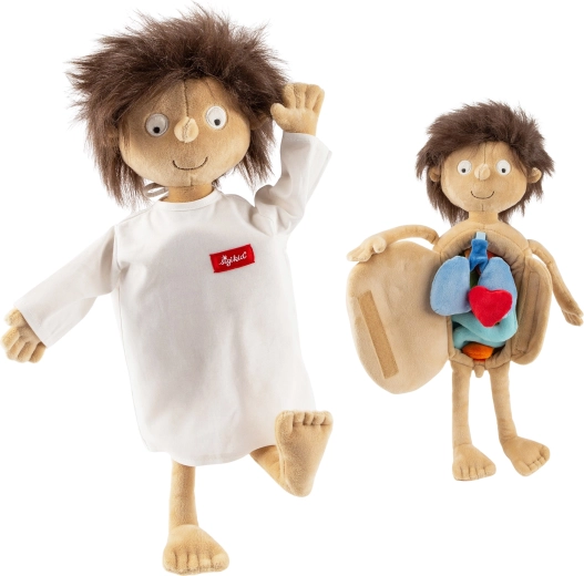 Sigikid mazais pacients Ervins – plīša izglītojoša lelle 44 cm
