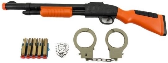 Police Toy Set with Rifle, Ammunition, and Handcuffs