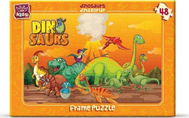 ART PUZZLE dinozauri – galda puzle 48 gabaliņi