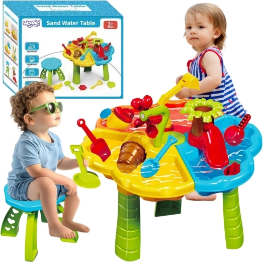 Woopie 2-in-1 water and sand table with chair