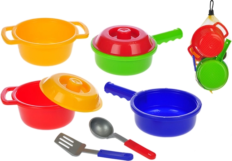 Mikro Trading children's plastic cookware set in a net - 1 piece