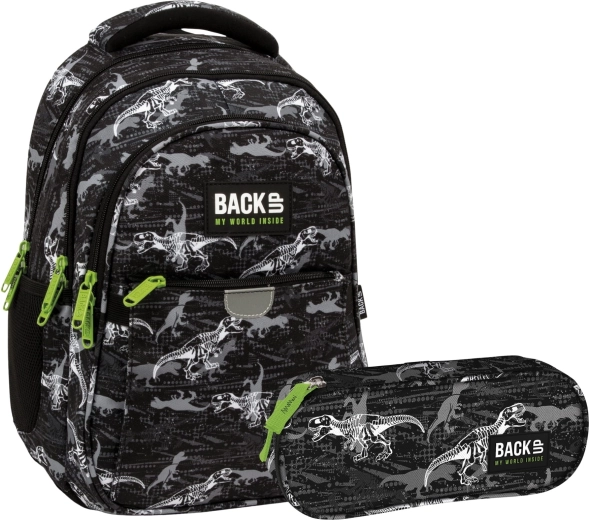 Skolas komplekts BackUP T-Rex 2v1 – mugursoma un penālis