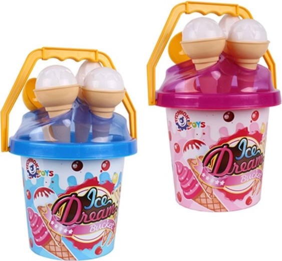 Sand set ice cream pink bucket