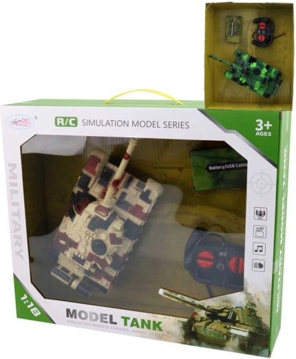 RC tālvadības tanks 27 MHz ar gaismu un skaņu 1:18