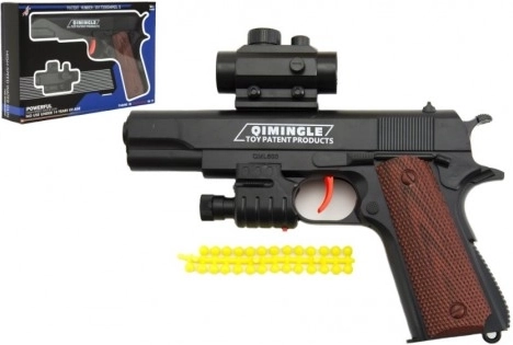 Plastmasas pistole mīkstajām lodiņām 20 cm kastītē