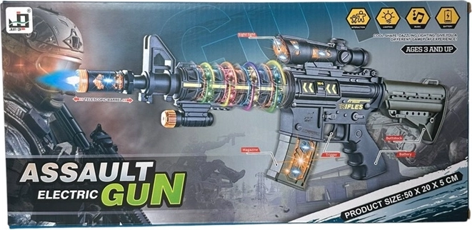 Battery-Powered Children's Toy Carbine with Light and Sound Effects