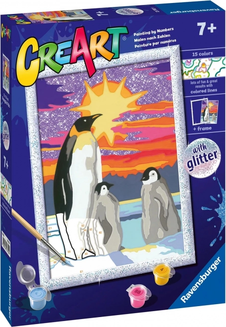 Ravensburger CreArt krāsošana pēc numuriem – pingvīni