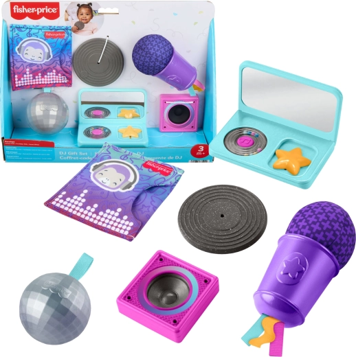 Fisher-Price mazā DJ dāvanu komplekts – sensorās rotaļlietas zīdaiņiem