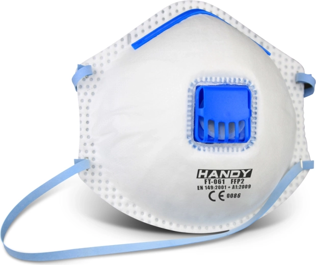 Protective respirator with valve - 1 piece