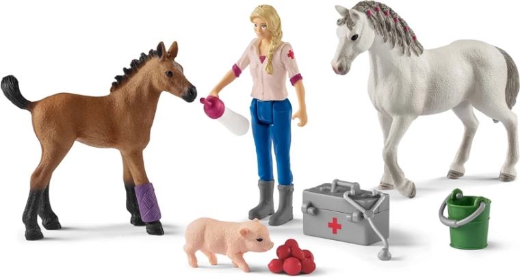 Veterinārārsta apmeklējums pie ķēves un kumeļa