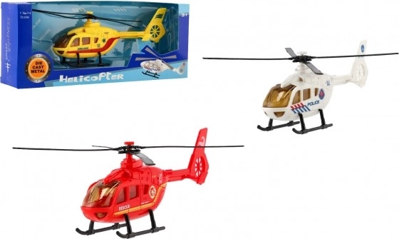 Ugunsdzēsēju, policijas un glābšanas helikopters – metāla un plastmasas modelis 18 cm