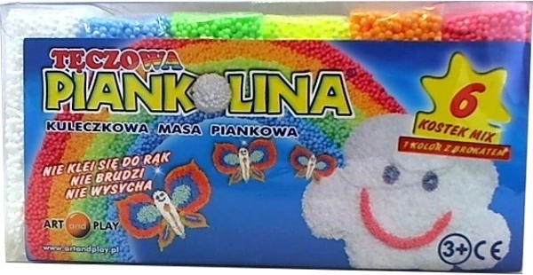 Art And Play putu modelējamā masa – 6 varavīksnes krāsas