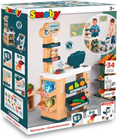 Bērnu supermārkets ar elektronisko kases aparātu