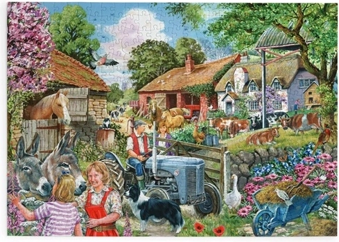 House of Puzzles On the Farm Puzzle, 500 Extra-Large Pieces