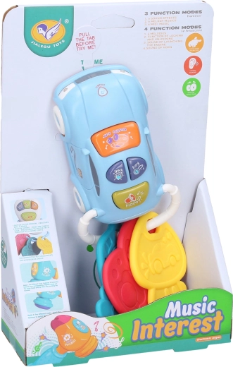 Automašīna ar atslēgām ar gaismas un skaņas efektiem 17 cm - 1 gab.