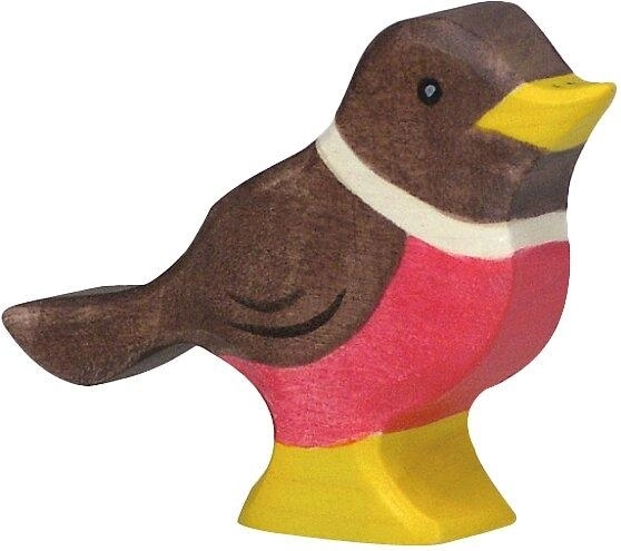 Holztiger koka figūriņa sarkanrīklīte (robin) - 1 gab.