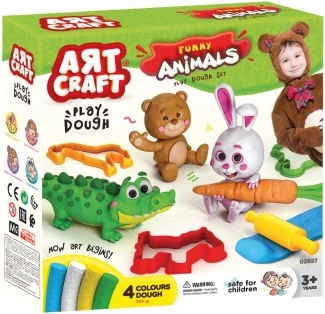 Art Craft modeling set – fun animals 200 g