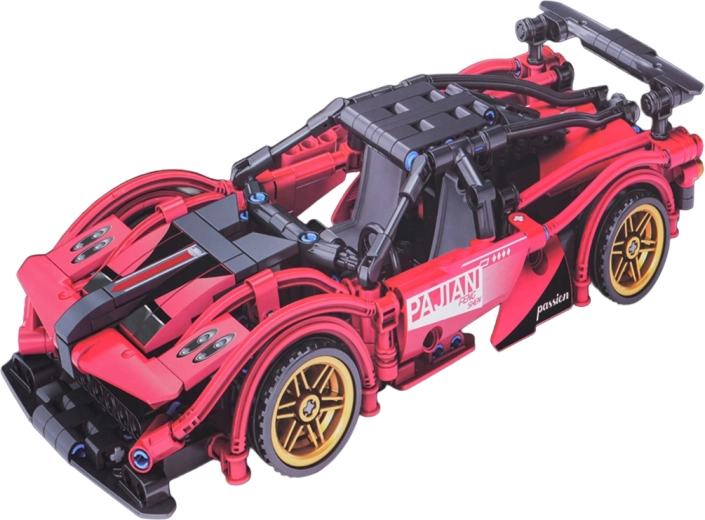 Building Kit Red Sports Car 488 Pieces