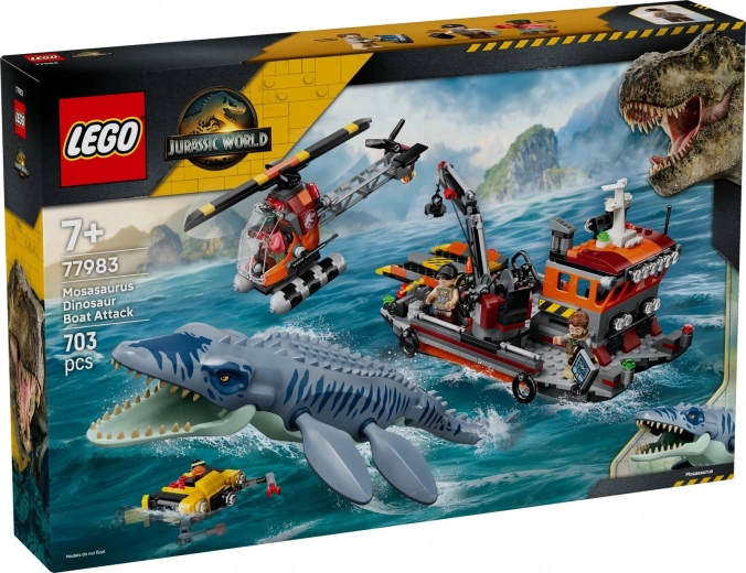 LEGO Jurassic World mozasavra uzbrukums laivai