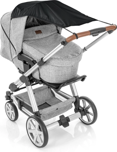 Reer saules aizsargpārsegs ratiņiem melns UPF 50+