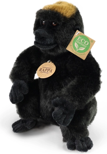 Sitting plush gorilla 23 cm eco-friendly