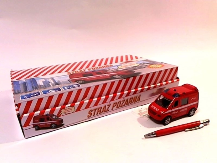 Fire truck van 11 cm with sound and Polish voice announcements