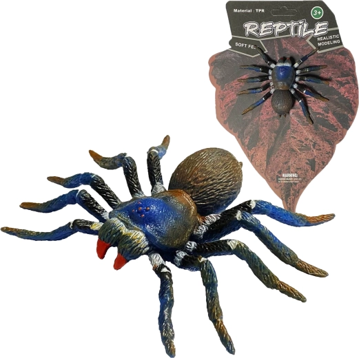 Dzīvā daba Blue Tarantula – reālistisks zirnekļa modelis 8 cm