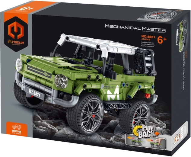 iM.MASTER Off-Road Vehicle Building Set with Pull-Back Drive, 474 Pieces