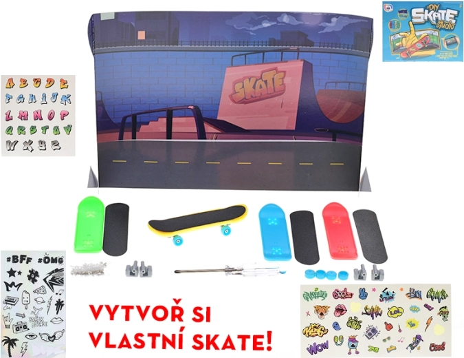 Radošais fingerboard komplekts 9,5 cm – salikšana un dekorēšana, 4 dēļi