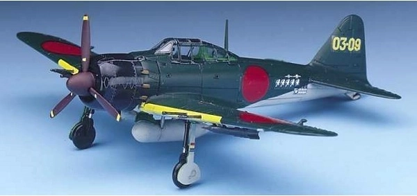 Mitsubishi A6M5c Zero iznīcinātāja modelis mērogā 1:72