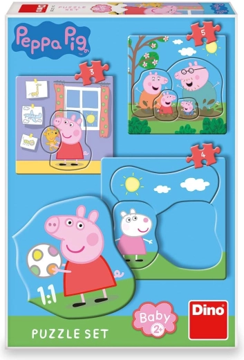 Puzzle Set Peppa Pig: Family 3–5 Pieces for Toddlers