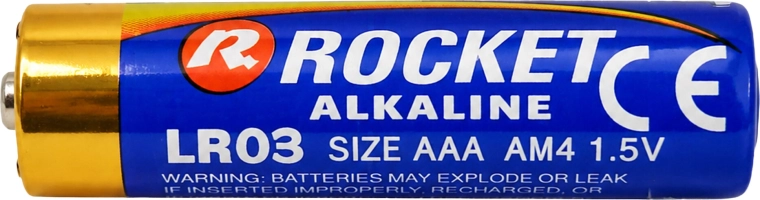 Rocket sārma baterijas AAA (LR03) 1,5 V – iepakojums 300 gab. (30×10 gab.)