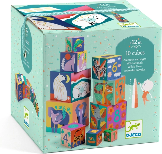 Djeco Wild Animals Nesting Cube Tower