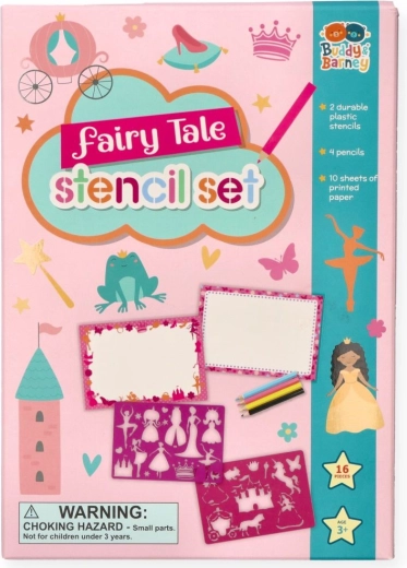 Buddy & Barney Fairy Creative Stencils with Colored Pencils