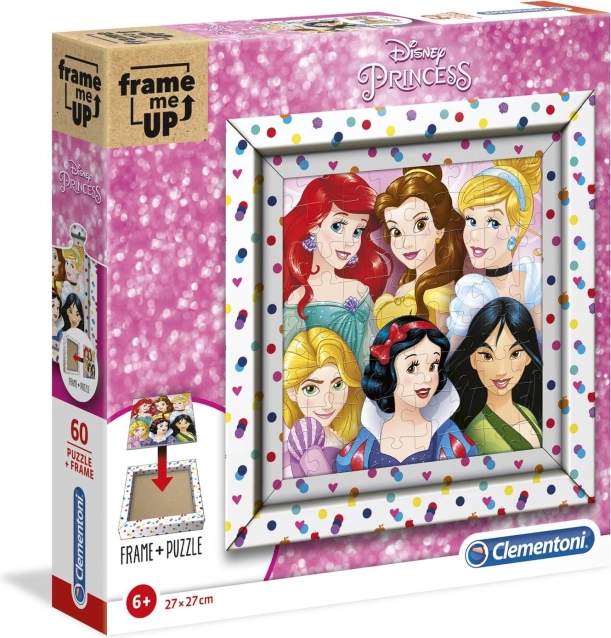 CLEMENTONI Puzzle Frame Me Up Disney Princesses 60 pieces