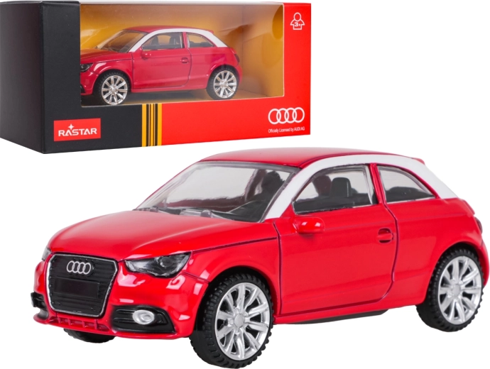 Metal Audi A1 RASTAR model, 1:43 scale, red