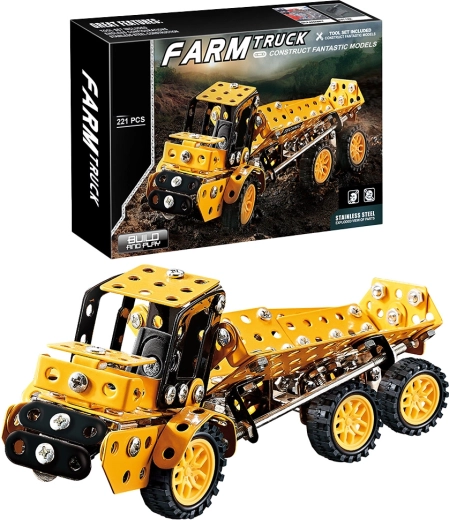 Metal Construction Set: Truck, 221 Pieces