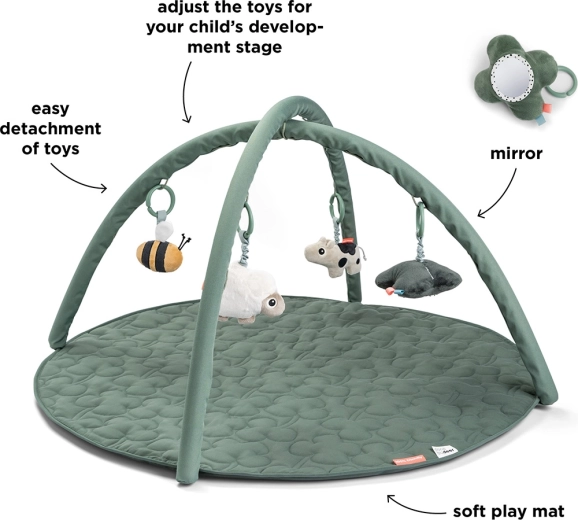 Done by Deer Tiny farm activity play mat, green