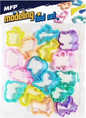 Plastmasas dzīvnieku formas cepumu formiņas - komplekts 16 gab.