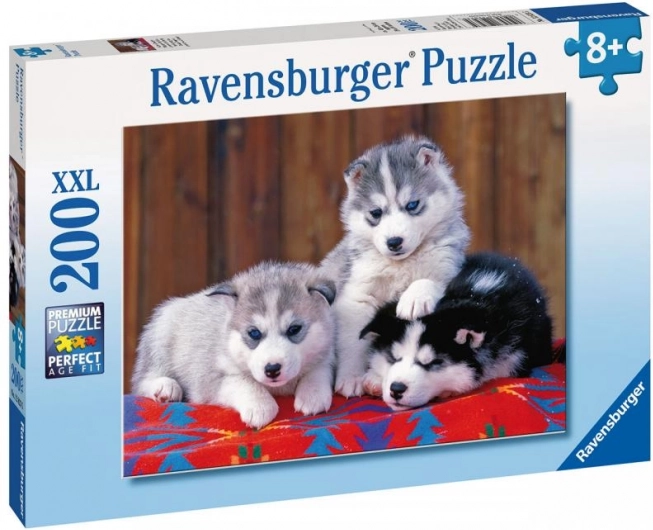Ravensburger puzle haskiju kucēni 200 gabalu